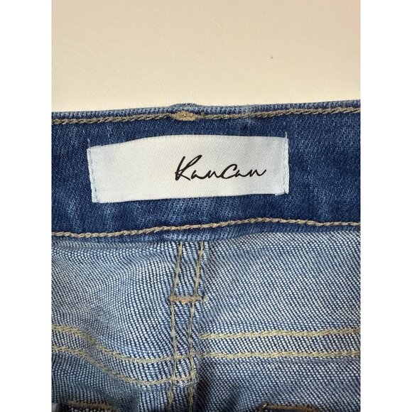 KanCan Women Distressed Denim Shorts Estilo High-Rise Raw stretch Small (LL284) - Picture 3 of 7